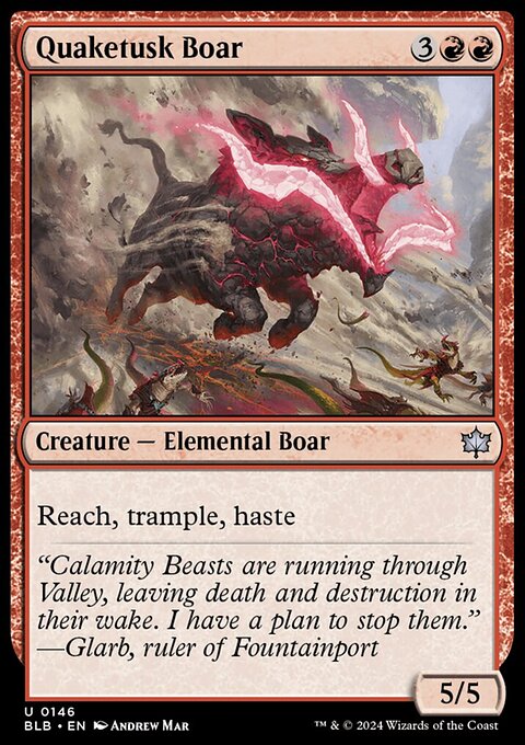 Bloomburrow: Quaketusk Boar