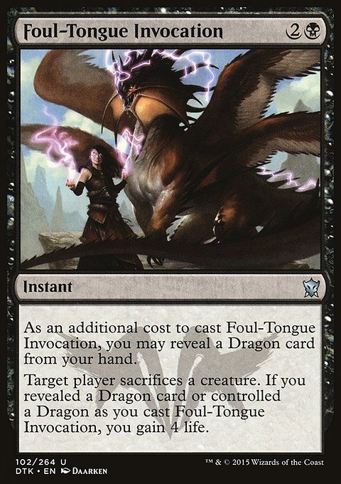 Dragons of Tarkir: Foul-Tongue Invocation