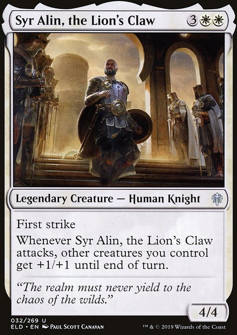 Throne of Eldraine: Syr Alin, the Lion's Claw