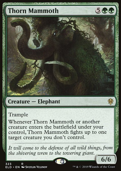 Throne of Eldraine: Thorn Mammoth